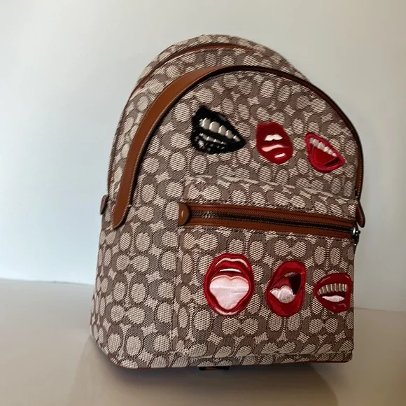 NWT Coach X Tom Wesselmann Charter Backpack Signature Textile Jacquard Purse Bag - Picture 4 of 12